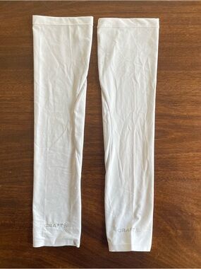 Craft Cycling Men’s White Arm Sleeves size Large/X-Large L/XL